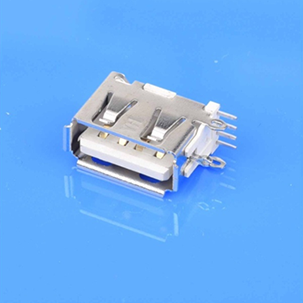 侧插短体不锈钢外壳母座白色